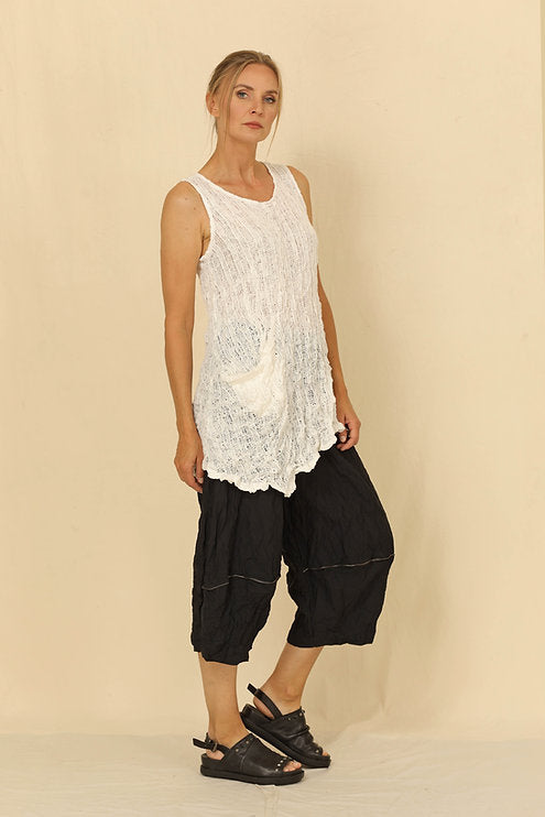 Load image into Gallery viewer, Sleeveless White Luna Knit Tunic
