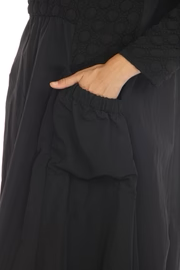 
                  
                    Long Sleeve Black Mid Length Dress
                  
                