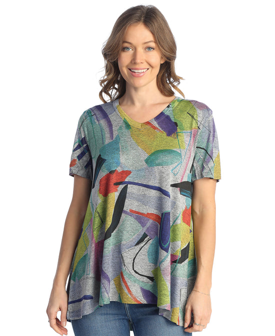 Load image into Gallery viewer, Kaia Slinky Knit Short Sleeve Tunic

