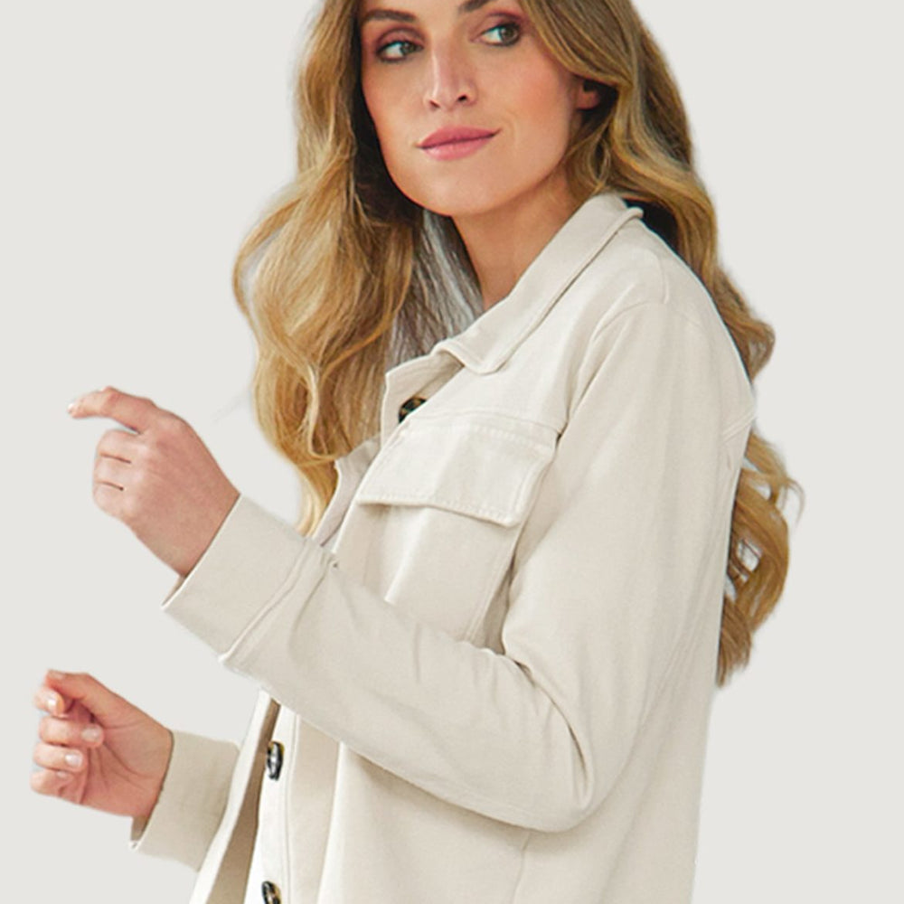 
                  
                    Beige Triana Knit Cotton Jacket
                  
                