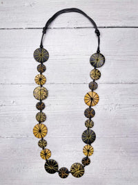 Mustard Spiral Adjustable Necklace
