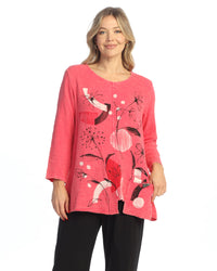 Raspberry Double Gauze Tunic With Pocket