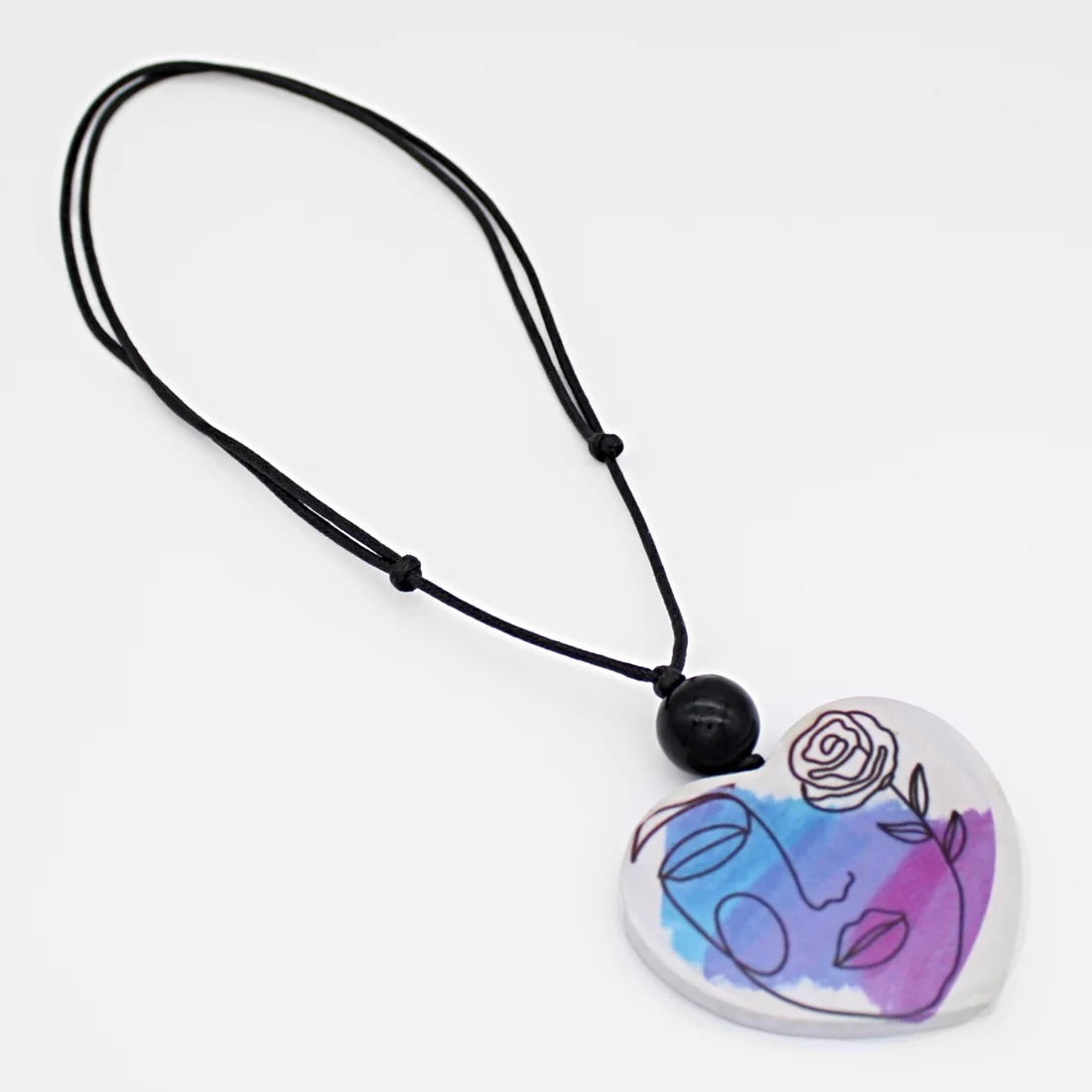 Abstract Girl Heart Pendant
