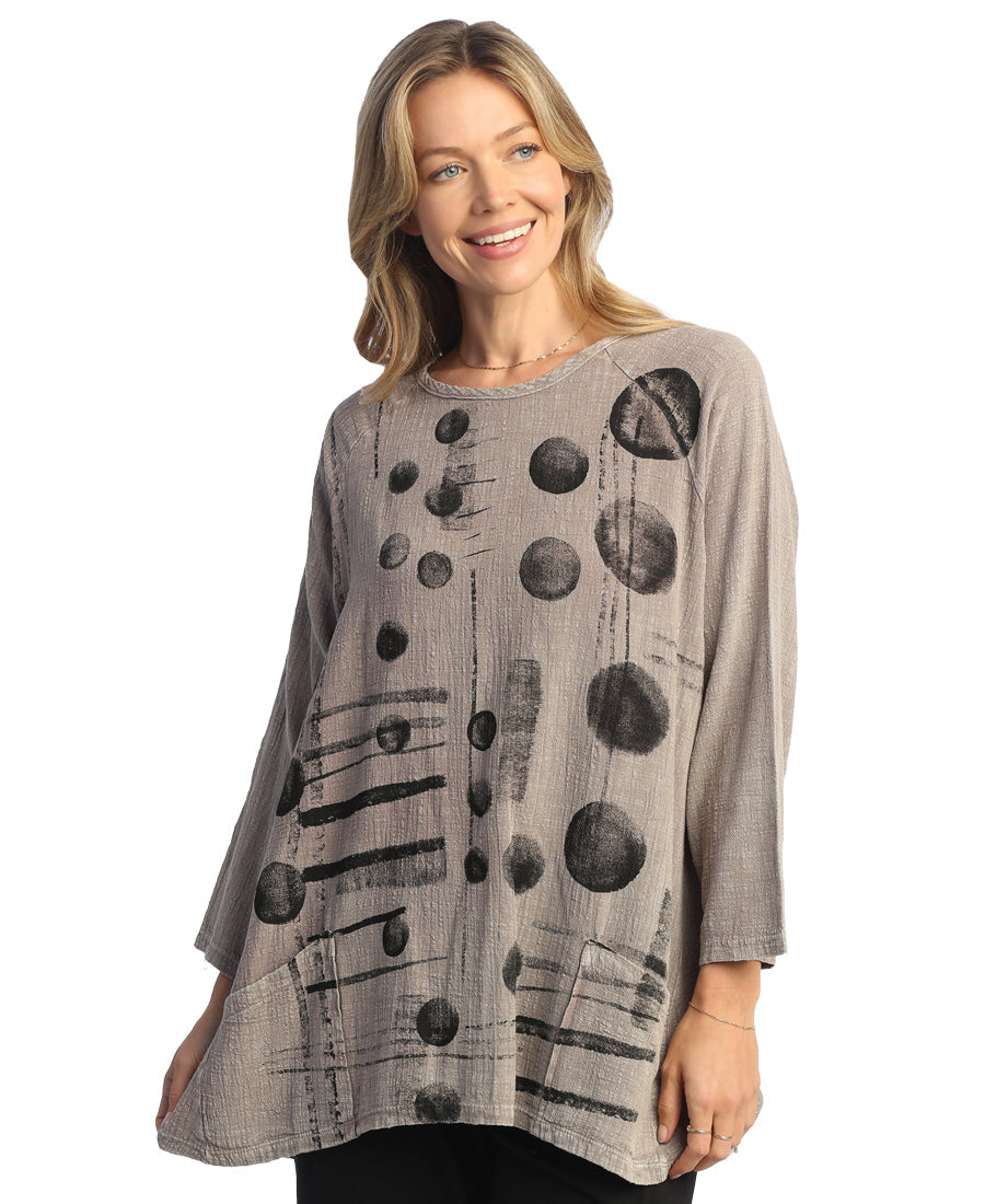 Load image into Gallery viewer, Veronica Mineral Washed Gauze Tunic Top With Patch Pockets
