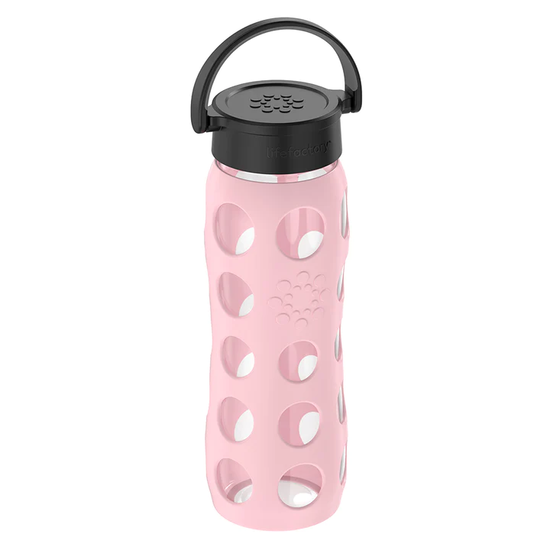Light pink 22oz Glass Water Bottle
