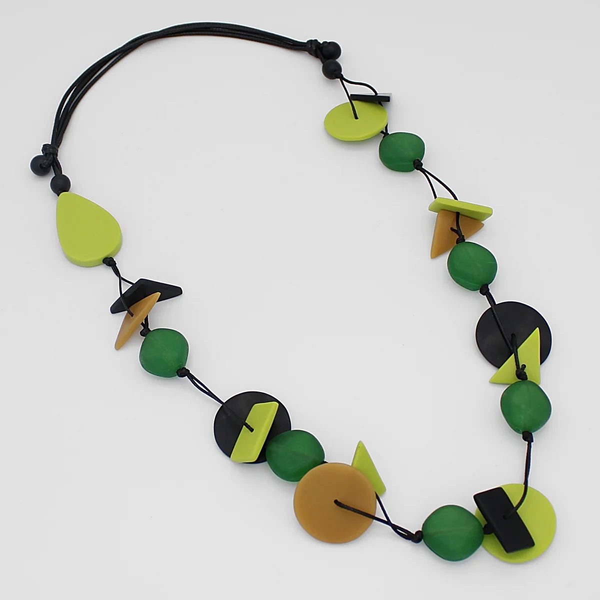 Green Abstract Adjustable Necklace