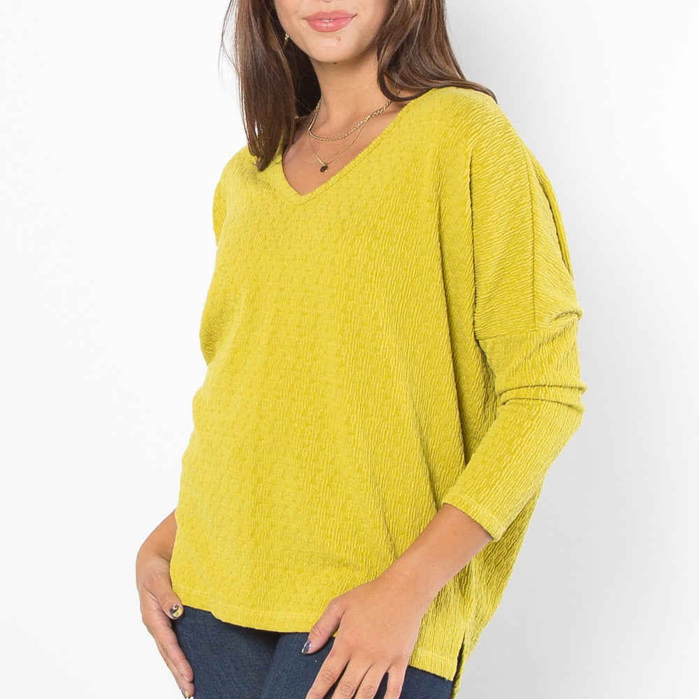 
                  
                    Chartreuse Yellow Keyhole Sweater
                  
                