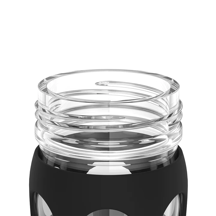 Black 22oz Glass Water Bottle