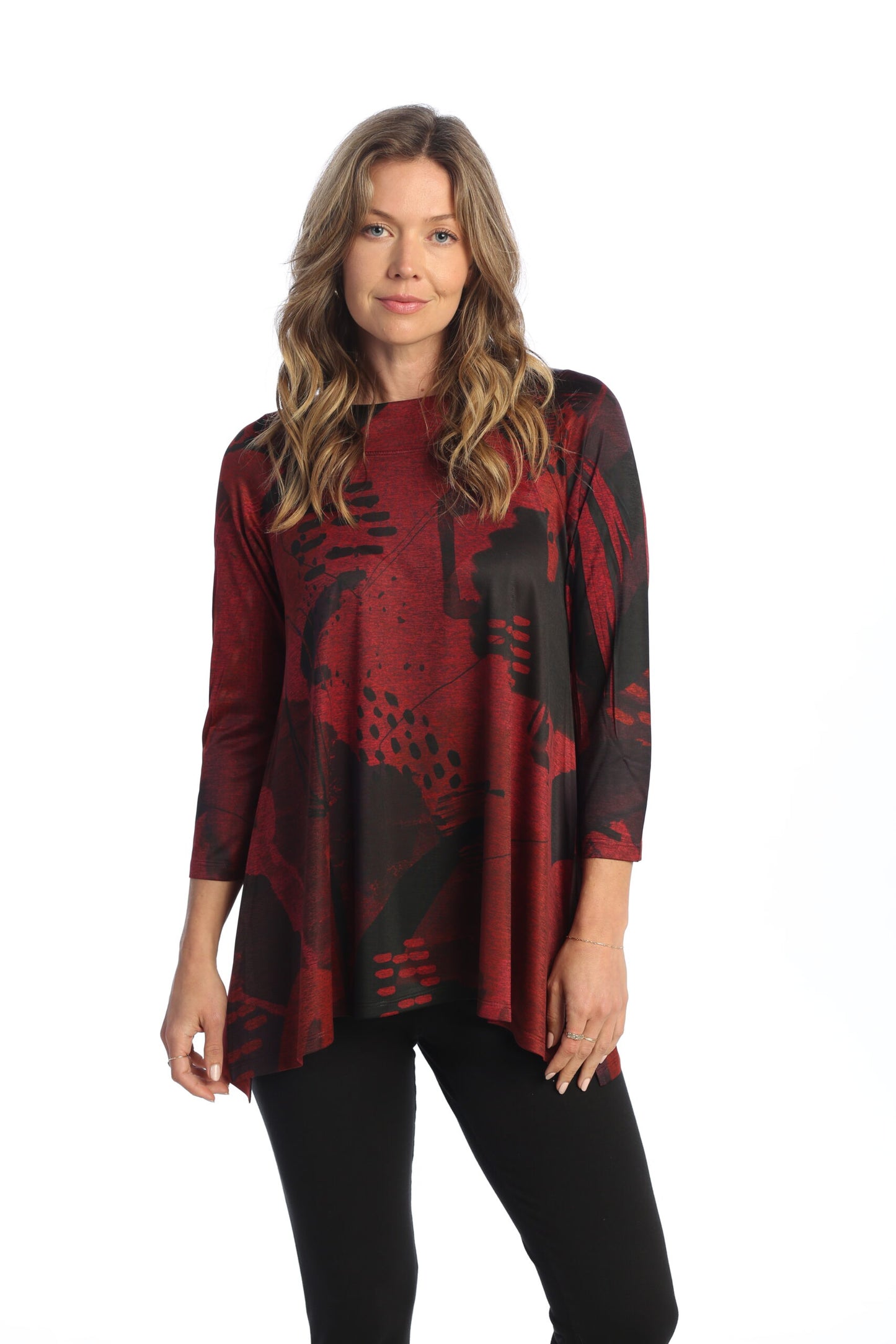 Red Montecito Slinky Knit Tunic