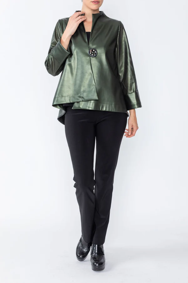 Dark Green One Button Jacket