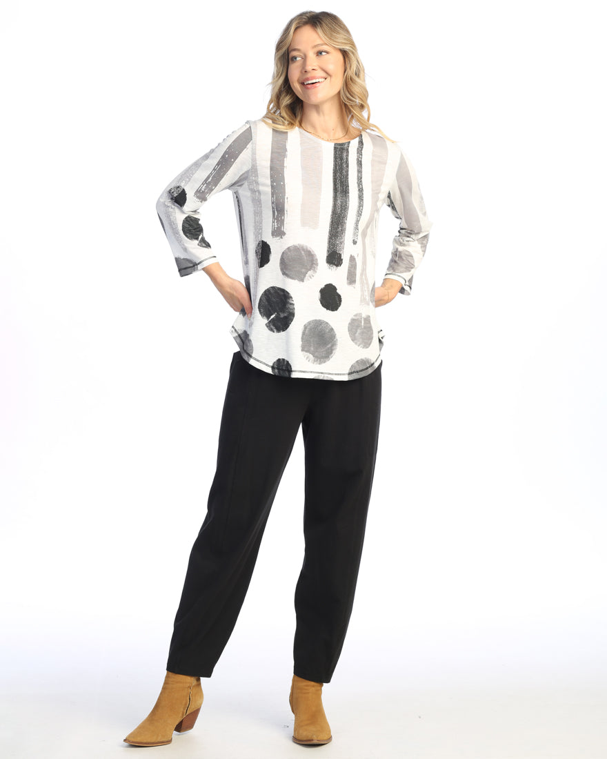 Sandra Sublimation Top with Shirttail Hem