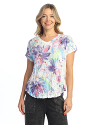 Sophia Burnout Crushed Dolman Sleeve Top