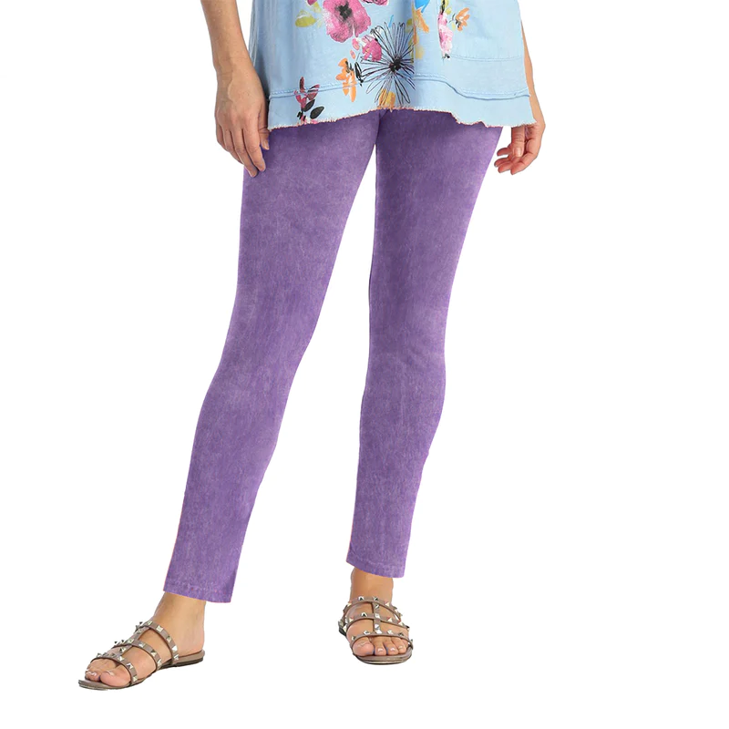 Purple Mineral Wash M31 Full Length Legging