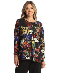 Wine Pattern Cotton Modal Top With Patch Pocket