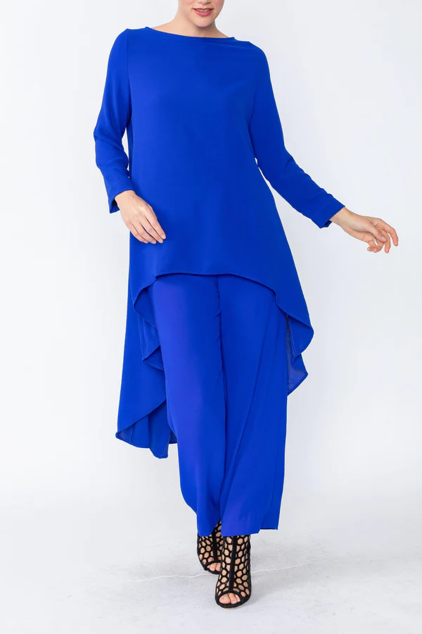 
                  
                    Boat Neck High Low Royal Blue Top
                  
                