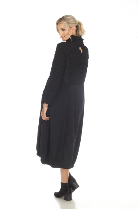 Long Sleeve Black Mid Length Dress