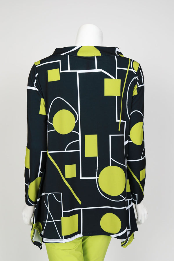 Load image into Gallery viewer, 3/4 Sleeve Black Top with Lime Green Accents
