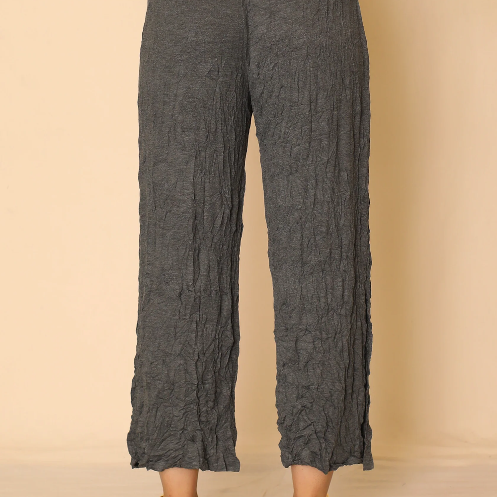 
                  
                    Larshell Crinkle Pant with Side Slits - Charcoal
                  
                