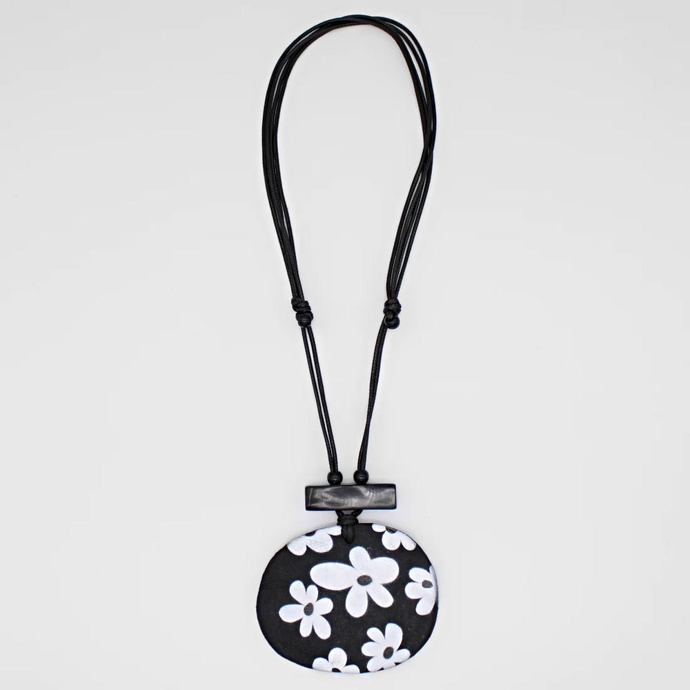 Daisy Leather Pendant