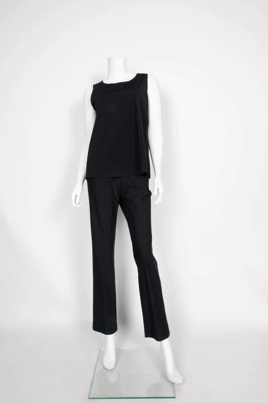 Black Straight Pant with Pockets