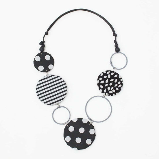 Black and White Teegan Statement Necklace