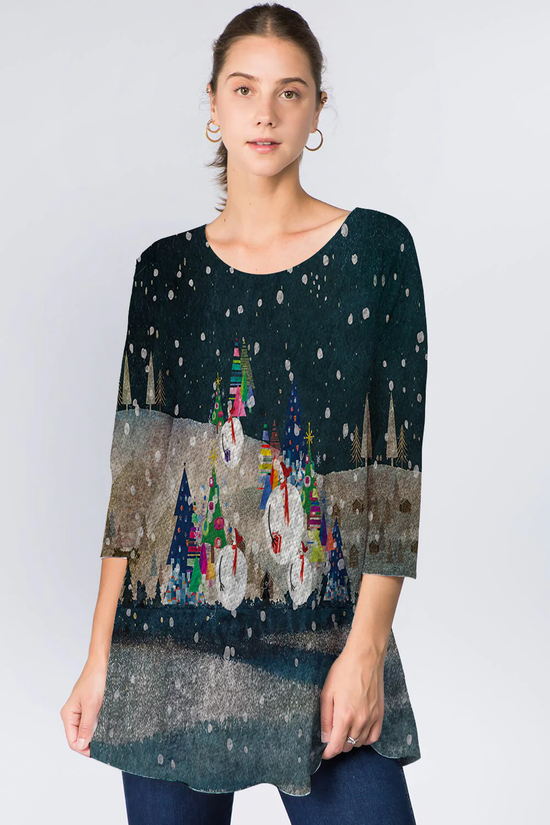 Snowman A-line Holiday Tunic