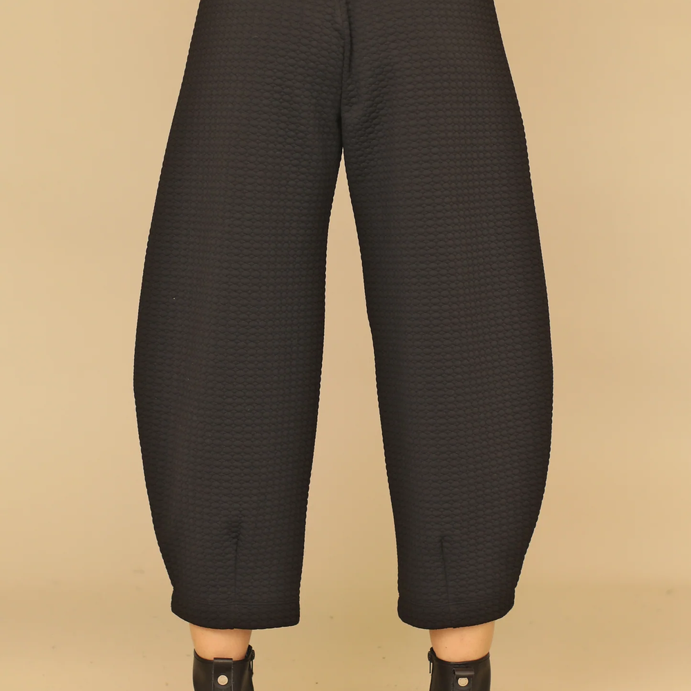 
                  
                    Black Dot Puff Jacquard Textured Pant
                  
                