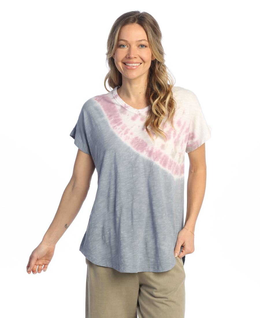 Pink Sunburst Mineral Wash Cotton Slub Short Sleeve