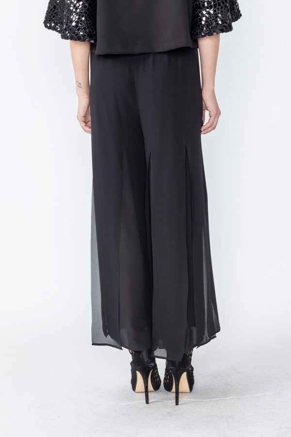 T Party Fashion, Pants & Jumpsuits, Tparty Fray Accented Black Fold Over  Waistband Boho Pant