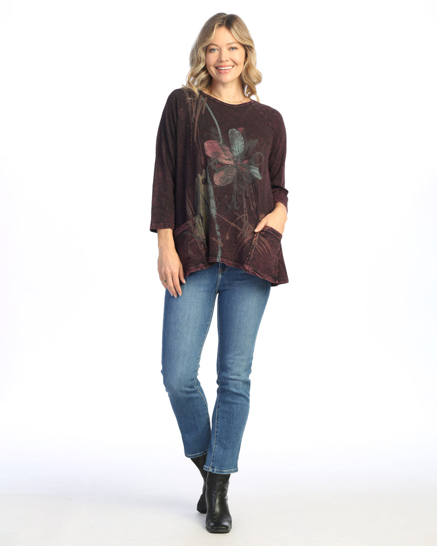 Wine Field Notes 100% Cotton Tunic with Pockets