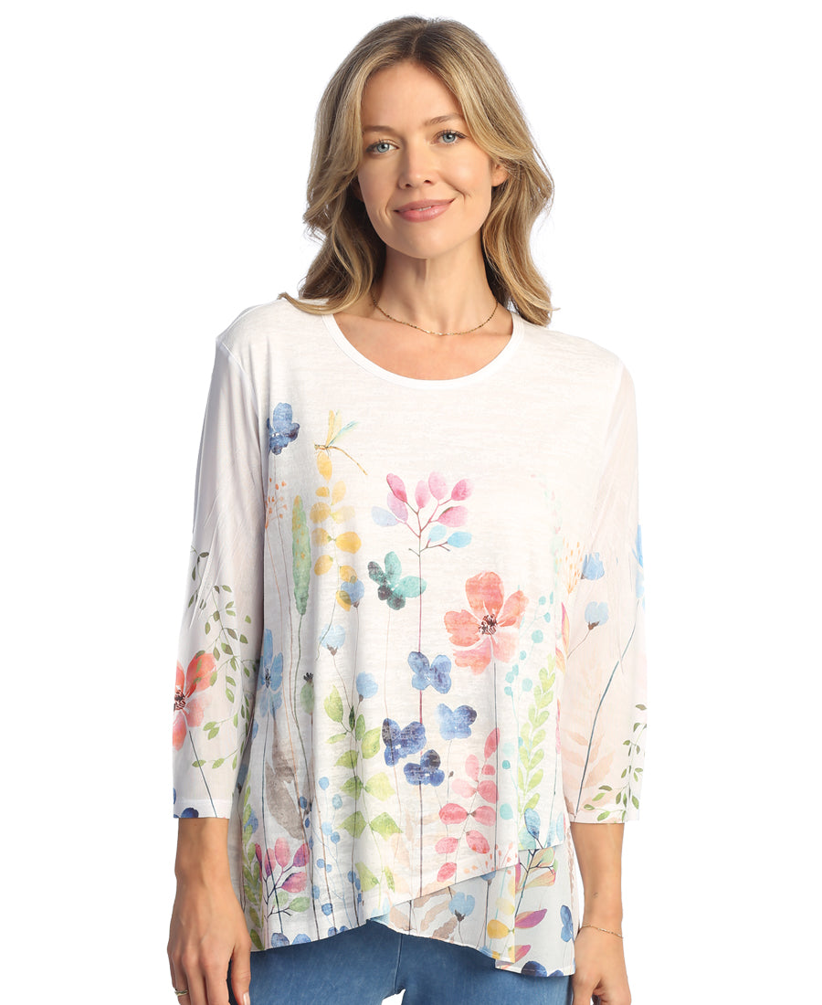Gardena Burnout Sublimation Tunic with Mesh Contrast