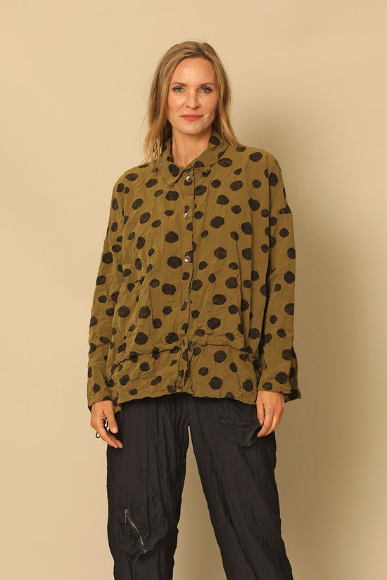 Load image into Gallery viewer, Peridot Olive Button Down Tinsley Shirt

