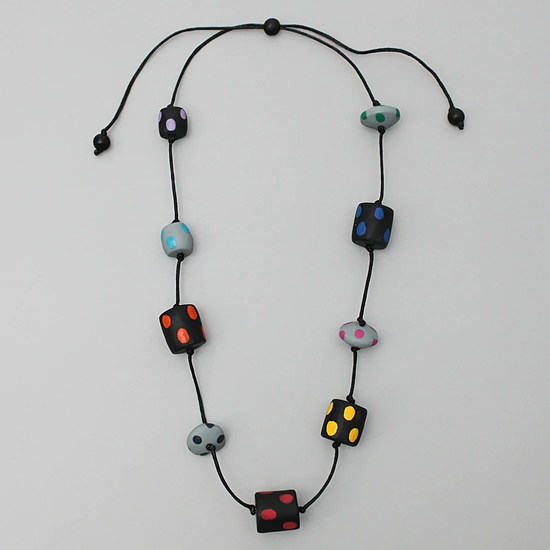 Load image into Gallery viewer, Colored Dots Layla Necklace
