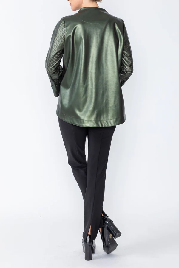 Dark Green One Button Jacket