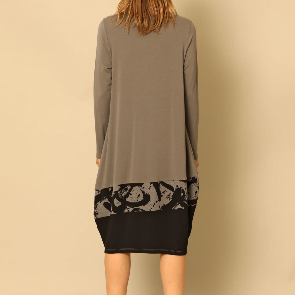 
                  
                    Slate Long Sleeve Pattern Samara Dress
                  
                