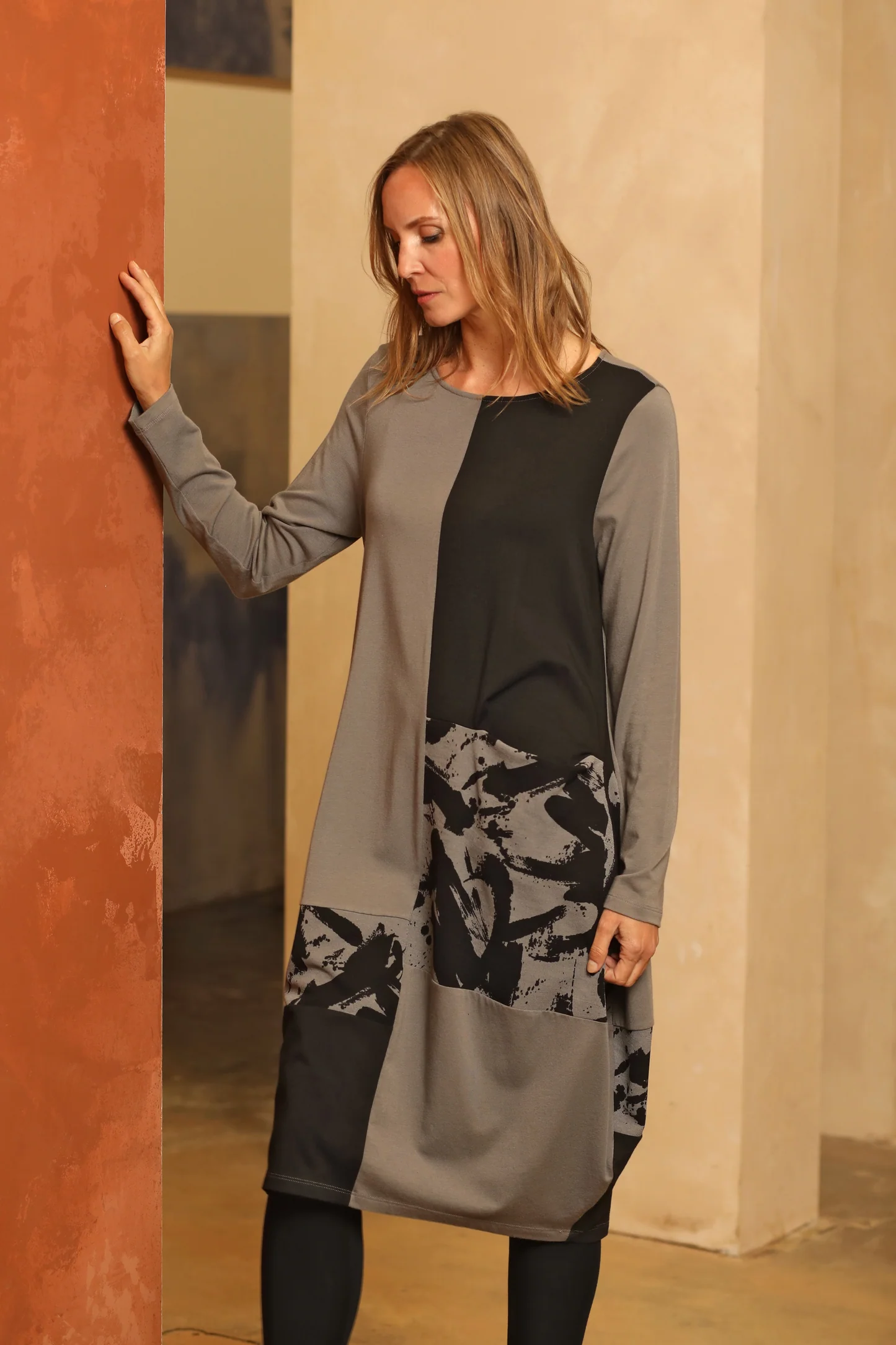 Slate Long Sleeve Pattern Samara Dress