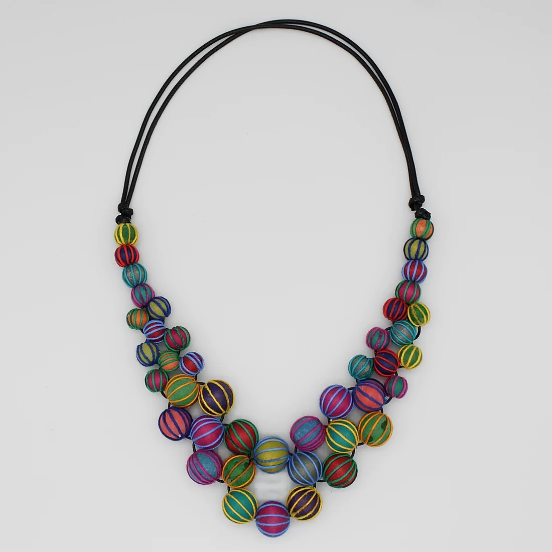 Multicolor Wrapped Beaded Necklace