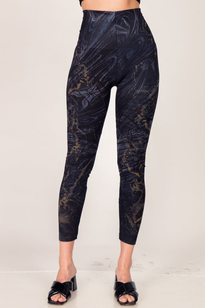 
                  
                    Navy Swirl with Gold Full Length Legging
                  
                