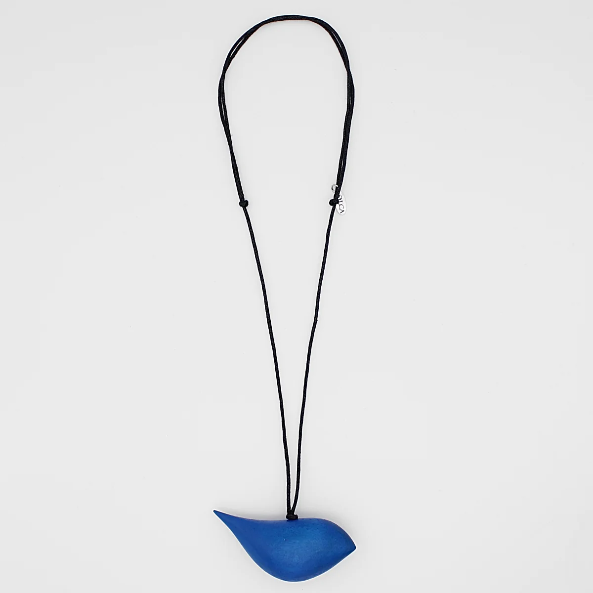 Cobalt Wooden Bird Adjustable Necklace