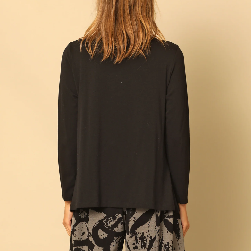 
                  
                    Black Modal Long Sleeve Mock Neck Top
                  
                