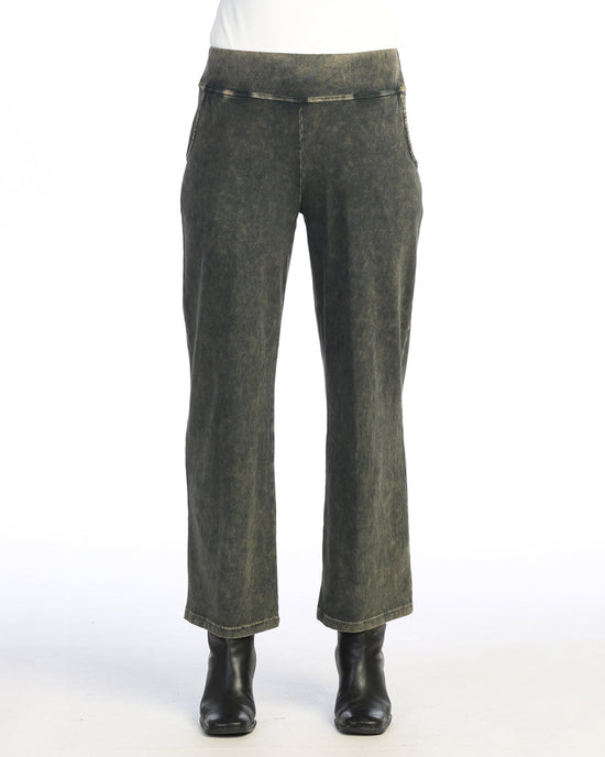 Forest Mineral Washed Comfy Pants with Wide Band