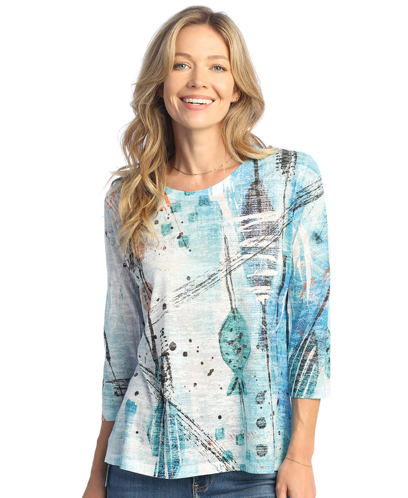 Porto Burnout Hi-Lo Tunic Top