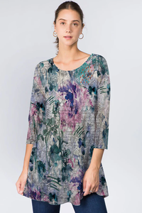 Water Color Pattern Swing Hacci Top