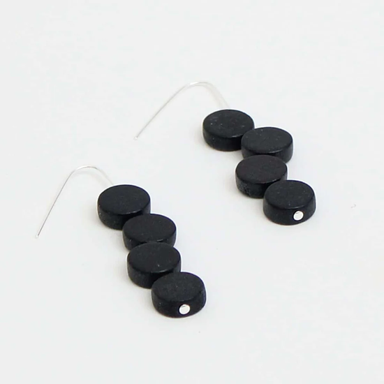 Load image into Gallery viewer, Black Evo Dangle Earrings
