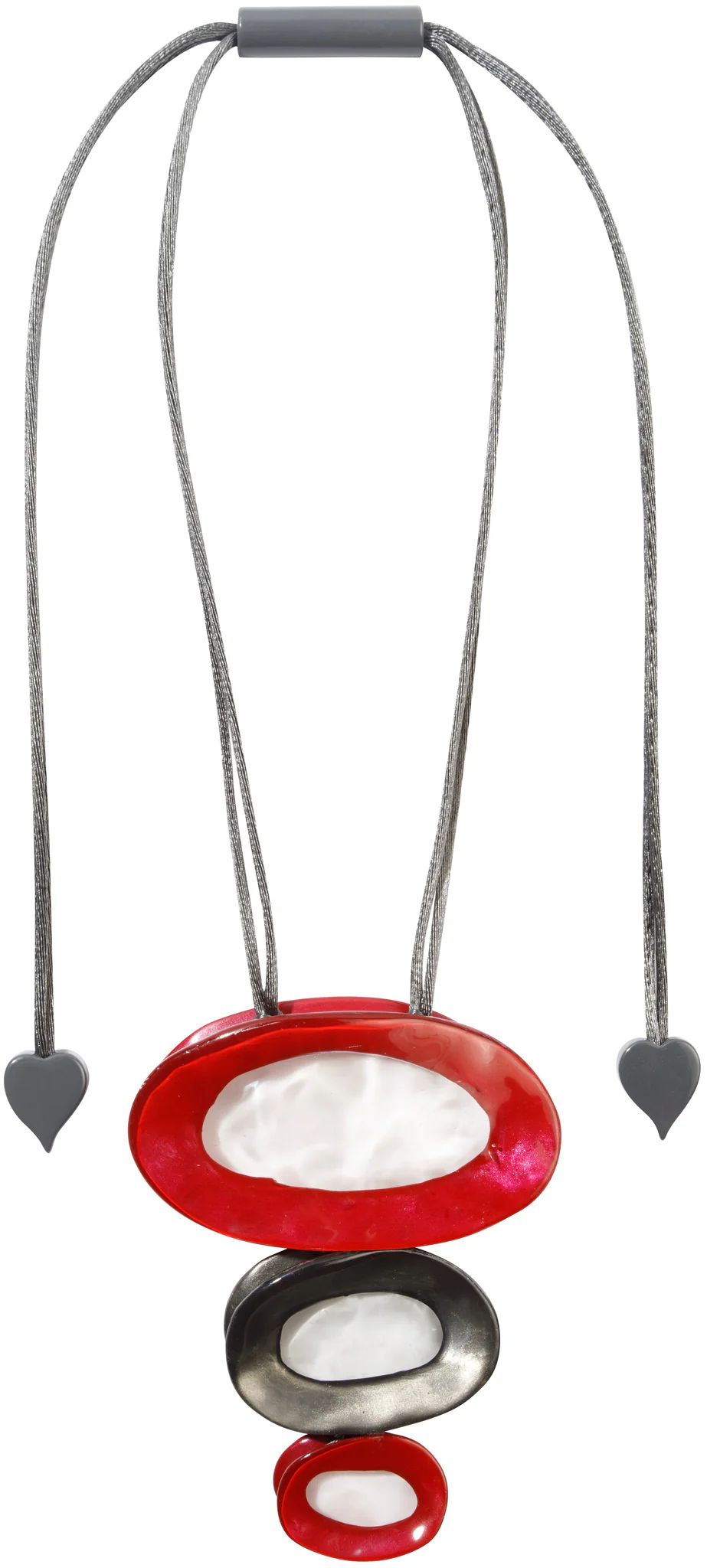 Cherry Red 3 Tier Pendant Necklace