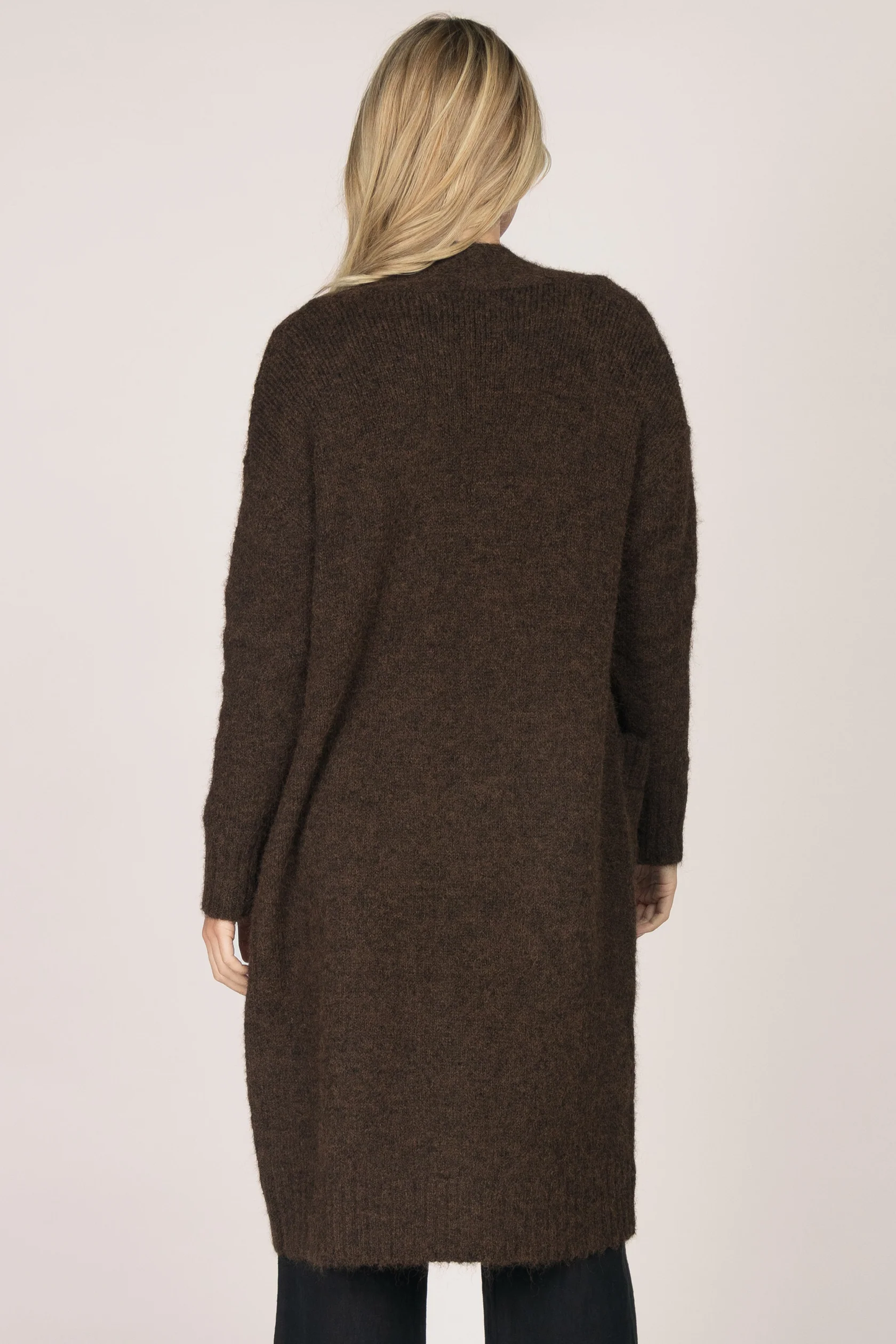 Load image into Gallery viewer, Cognac Brown Long Two Pocket Cardigan
