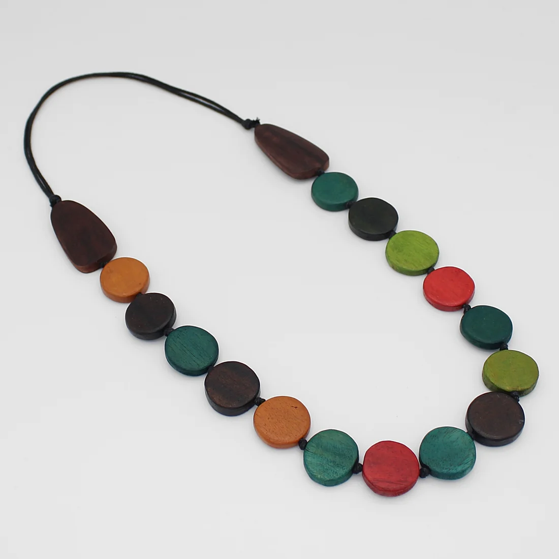 Multicolor Wood Bead Necklace