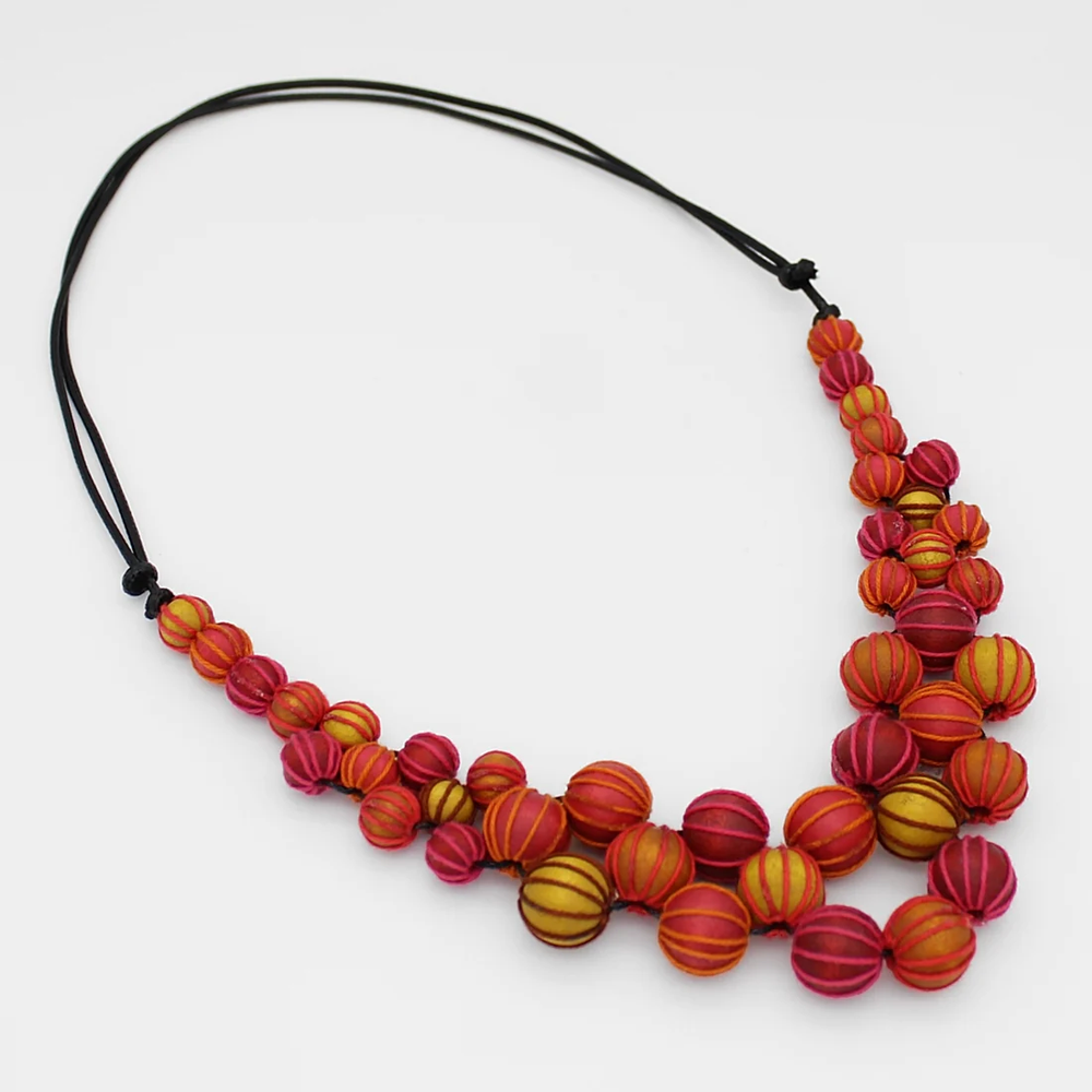 Spice Wrapped Beaded Necklace