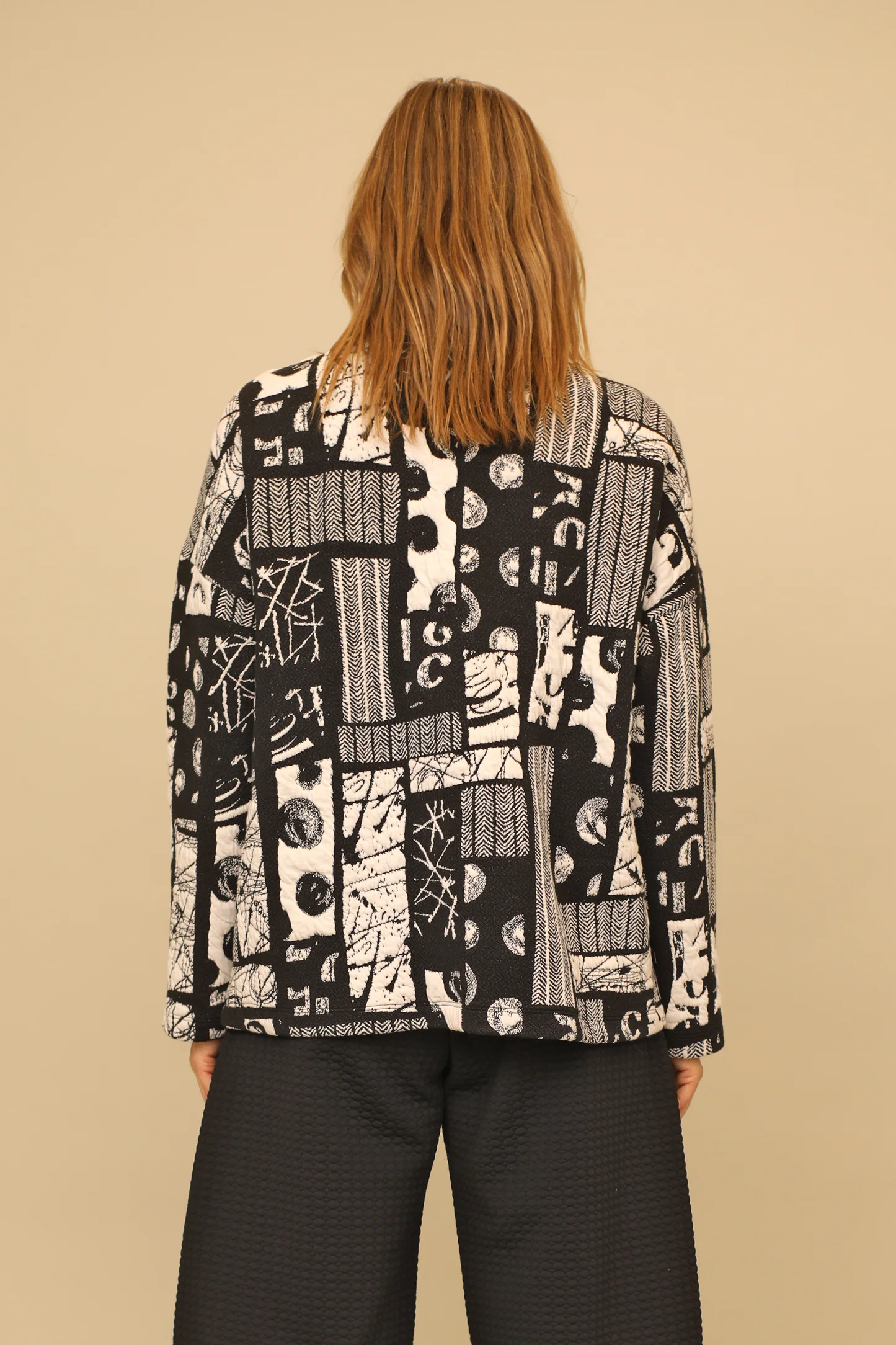 Compass Pattern Short Coat