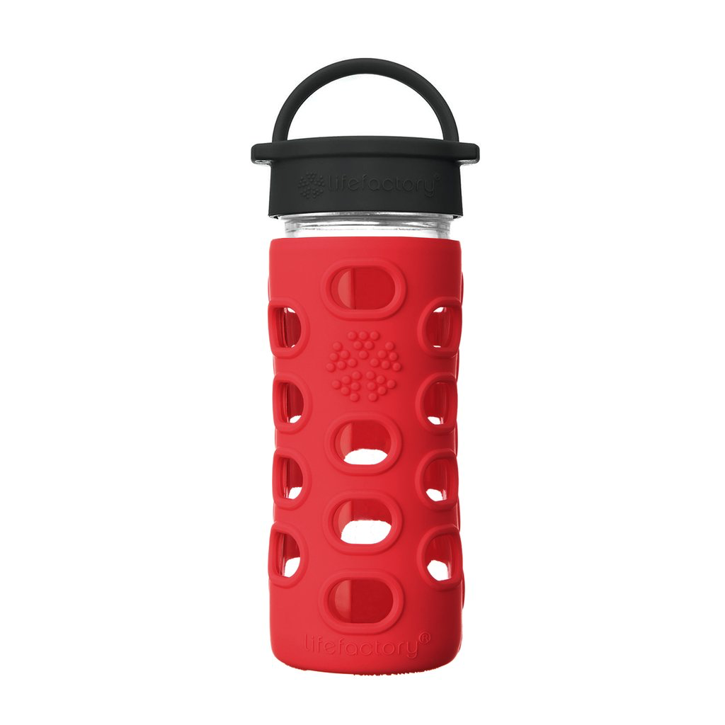 Load image into Gallery viewer, Apple Red 12oz Glass Water Bottle
